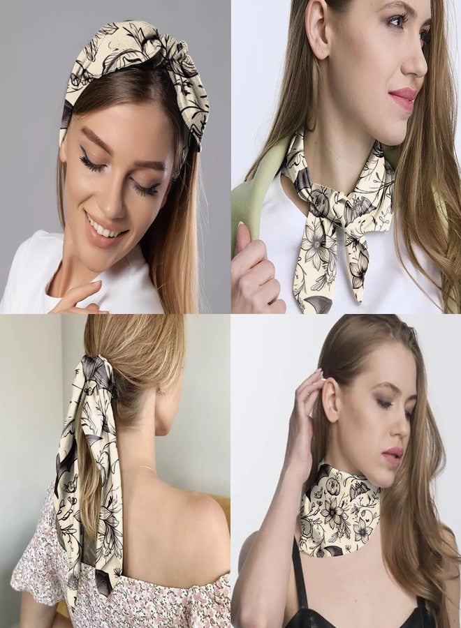 Cabreche Scarf Silk Feeling Square Satin Head Hair Wrap 27.5 Inches Trendy Aesthetic Cute Decoration for Women Girls-Bat - Image 4